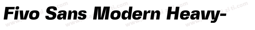 Fivo Sans Modern Heavy字体转换
